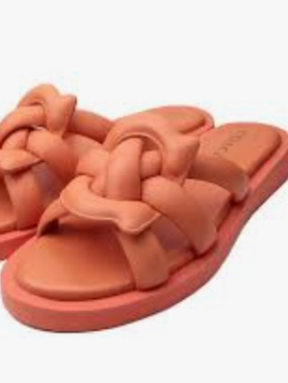 GEORGIE WOVEN LEATHER SANDALS IN ORANGE - COACH